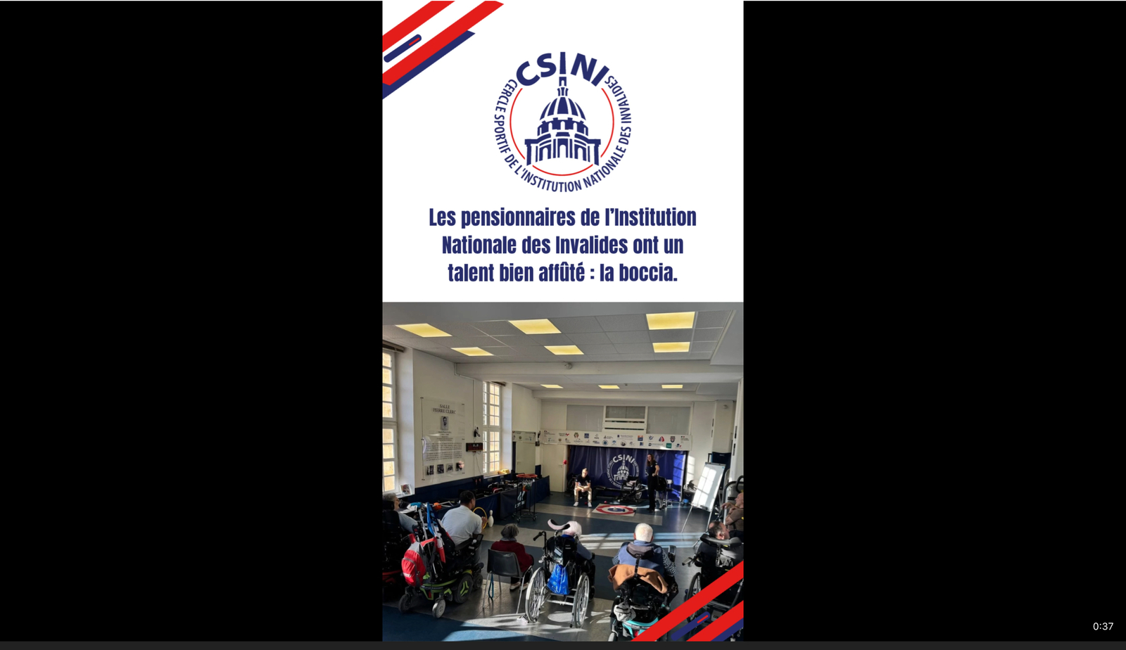 Les pensionnaires de l’Institution Nationale des Invalides ont un talent bien affûté : la boccia.