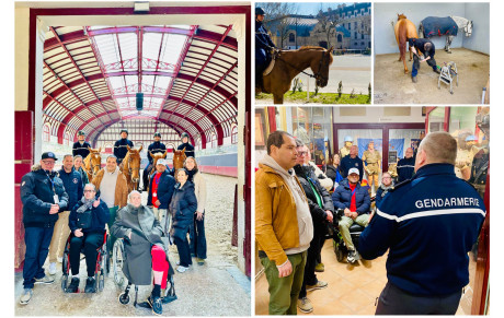 🐎 Visite du Régiment de cavalerie de la Garde républicaine avec le groupe de pensionnaires de l’Equitherapie ⭕️ 