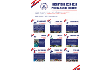 La campagne d’adhésion pour la saison 2025-2026 du CSINI est lancée!
